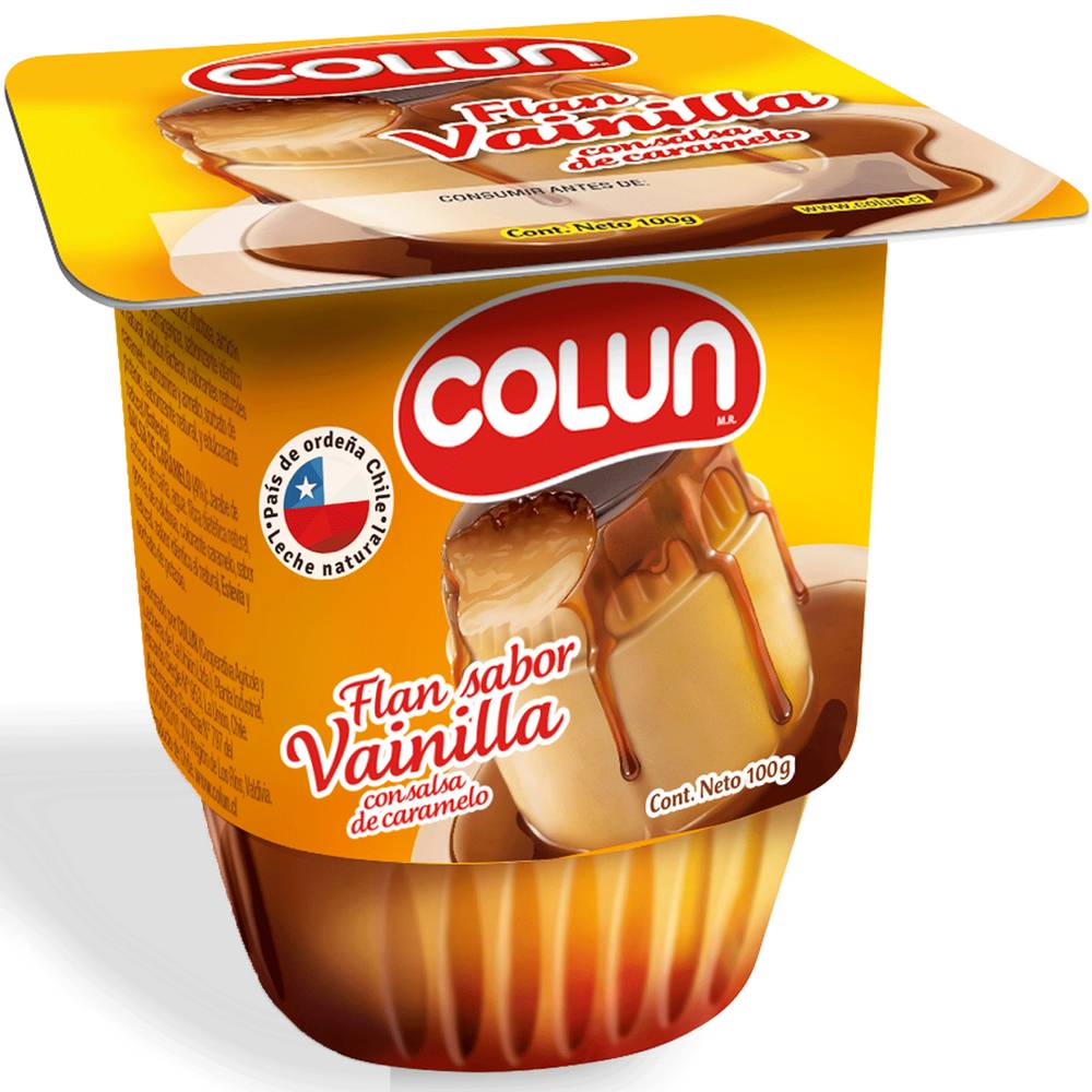 Colun · Flan vainilla con salsa de caramelo (100 g)