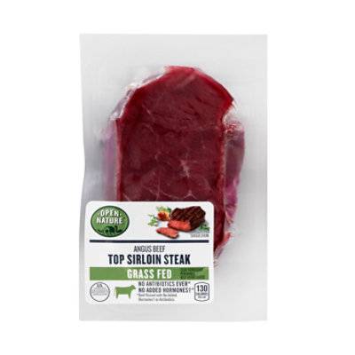 Open Nature Beef Grass Fed Angus Top Sirloin Steak - 1 Lb