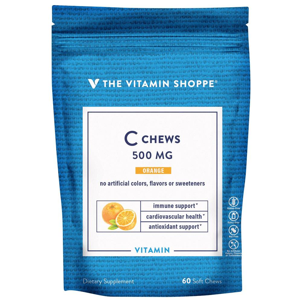 The Vitamin Shoppe Vitamin C Promotes Cardiovascular Health Antioxidant & Immune Support 500 mg (60 ct)