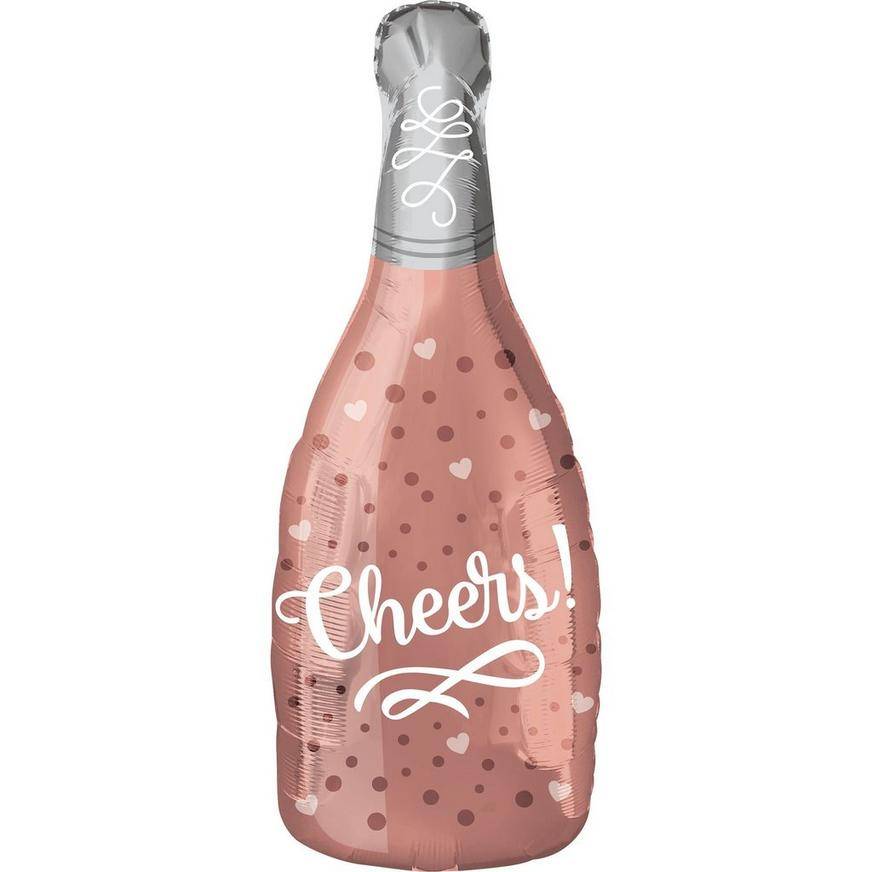 Party City Air-Filled Cheers Rosé Bottle Foil Balloon (7 x 19 in)