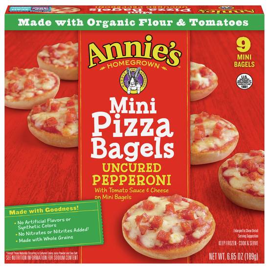 Annie's Frozen Mini Pepperoni Pizza Bagels (9 ct)