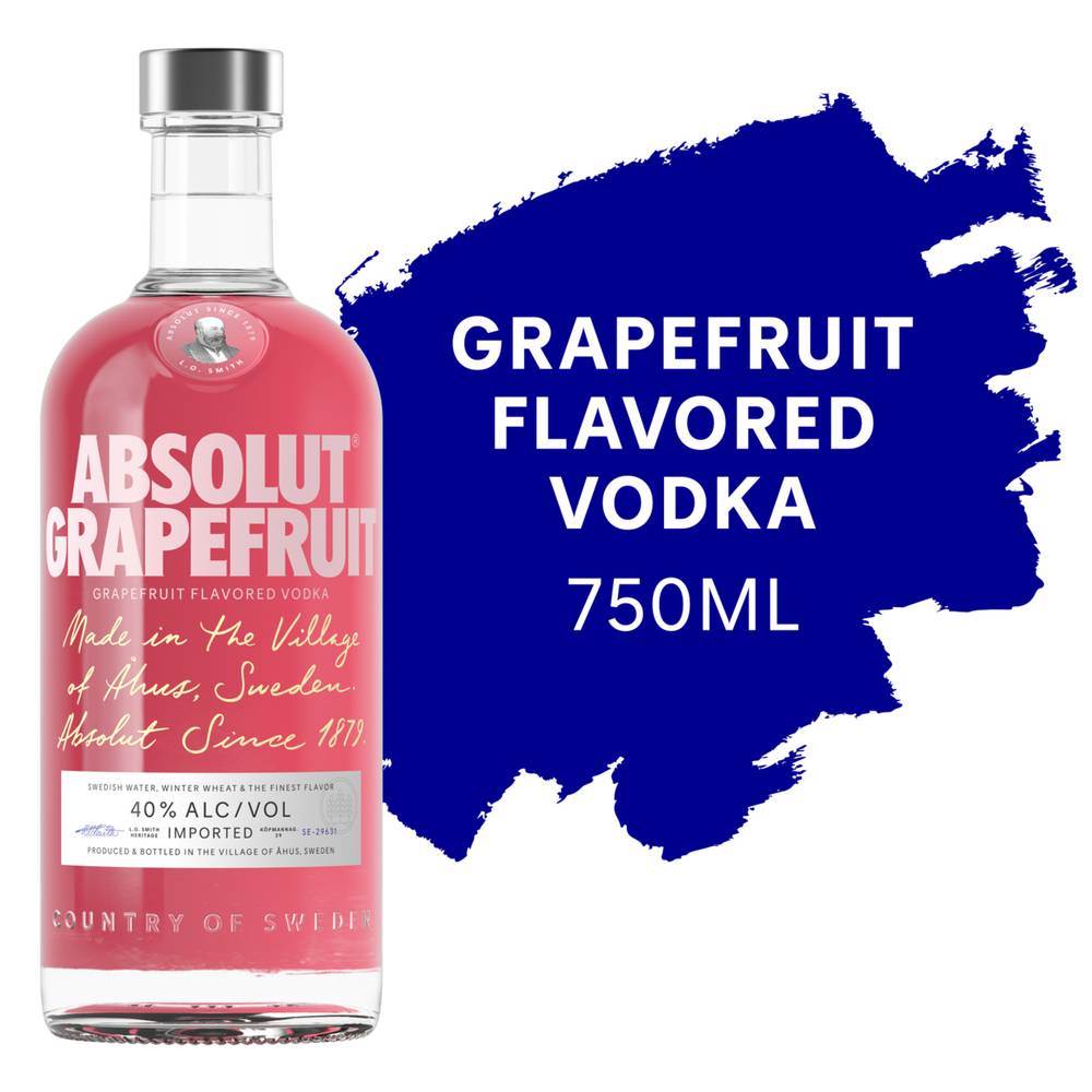 Absolut Imported Vodka, Grapefruit (750 ml)