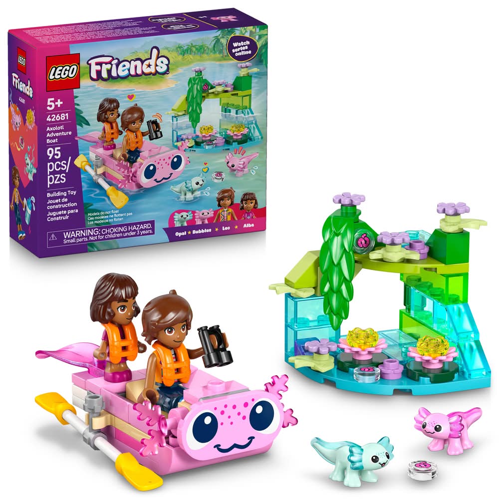 LEGO Friends Axolotl Adventure Boat Building Toy 5+ Years 42681 (95 ct)