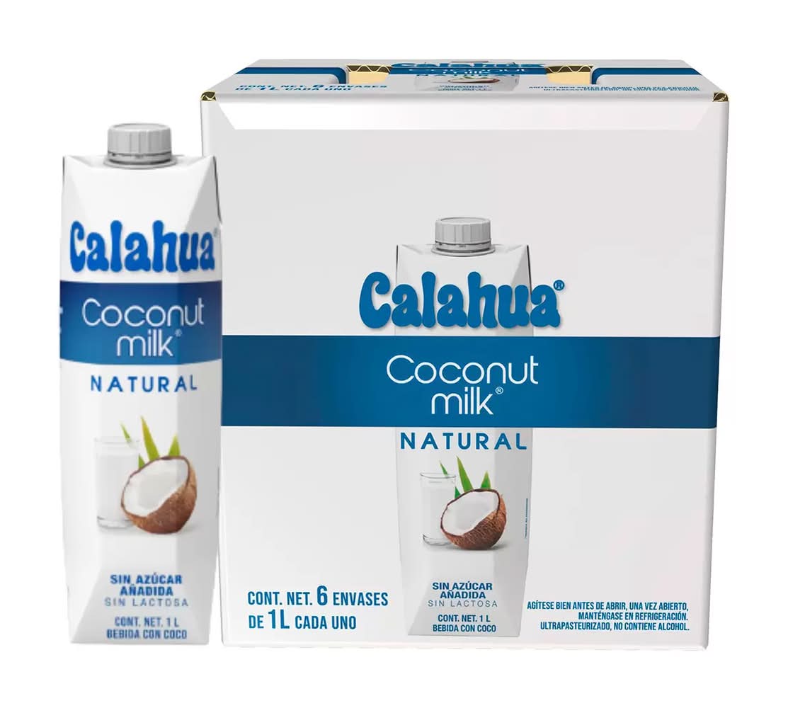 Calahua · Bebida de coco natural (6 x 1 L)