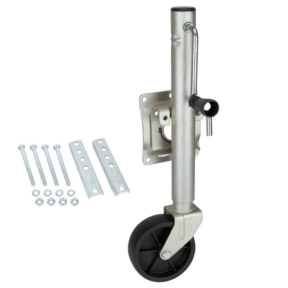 Towsmart 1,000 Lbs. Capacity 10 In. Lift Side Wind Swing Down Bolt On Trailer Jack