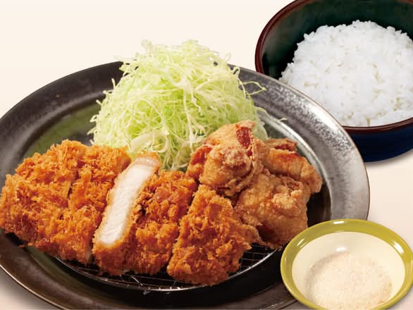 国産雪国育ちロースかつ＆唐揚げ定食