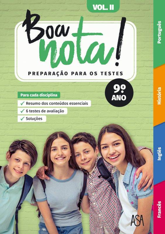 Boa Nota! Preparação para os Testes - 9.º Ano de Alice Amaro, Cristina Fonseca, Cristina Baptista e Teresa Rodrigues - Volume II