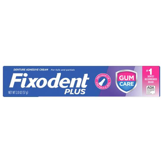 Fixodent Plus Gum Care Superior Hold Denture Adhesive Cream
