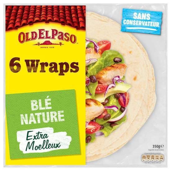 Old El Paso Wraps de blé nature 6x58g