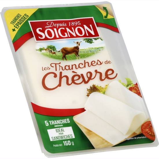 Soignon - Fromage tranches de chèvre (5 pièces)