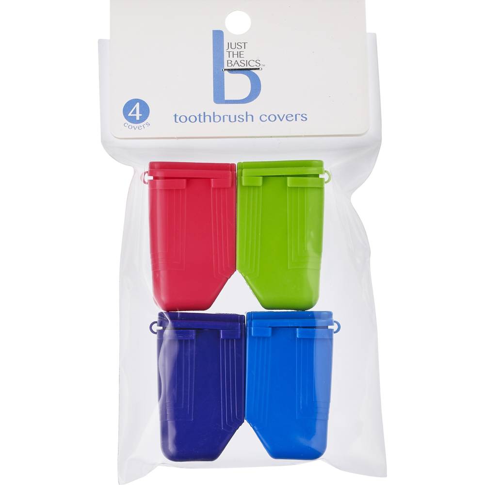 Just The Basics Toothbrush Covers, 4 Ct