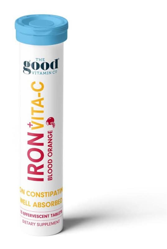 The Good Vitamin Co Iron + Vita-C Effervescent Tablets 15s