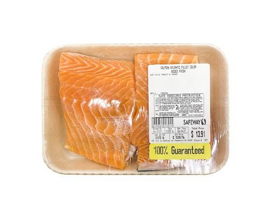 Salmon Atlantic Fillet Color Added Fresh (approx 1 lb)