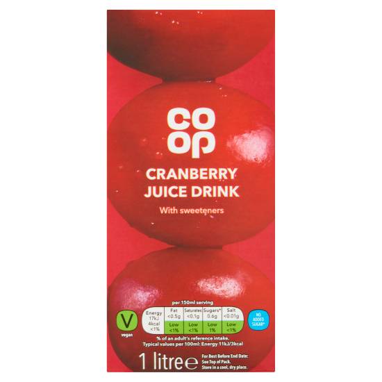 Co-op Cranberry Juice Drink (1L)