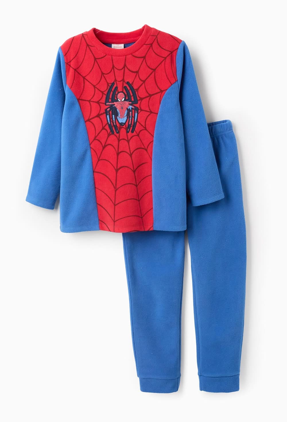Pijama Polar Para Menino 'Spiderman', Azul/Vermelho (Vermelho - 9/10)