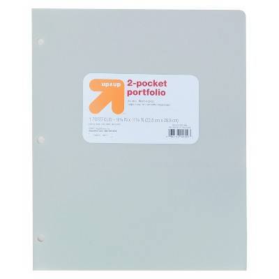 up&up 2 Pocket Plastic Folder, Gray