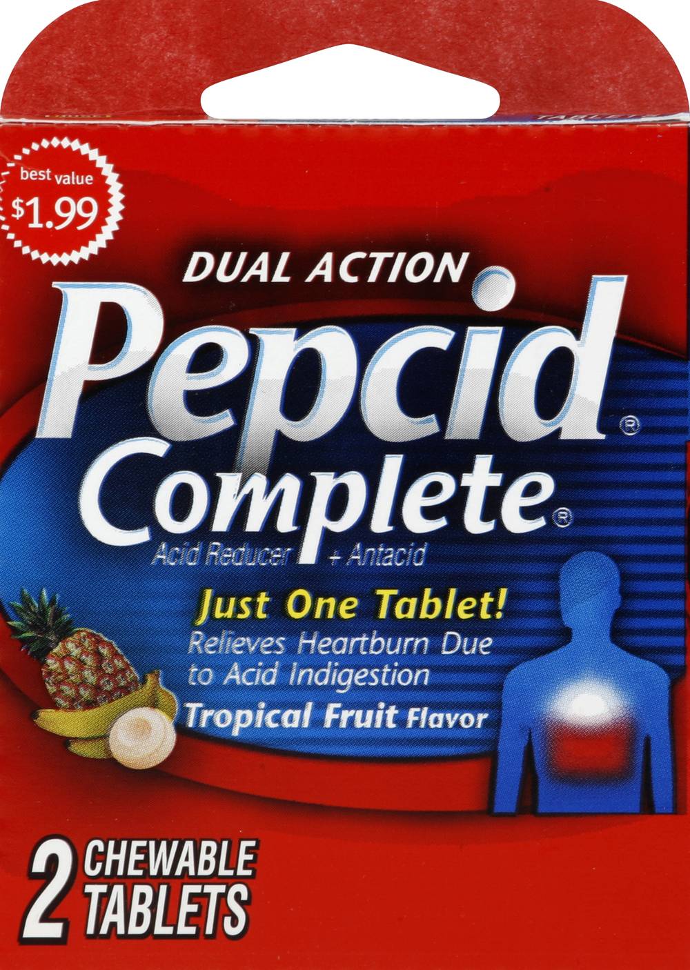 Pepcid Acid Reducer + Antacid, Tropical Fruit (2 ct)