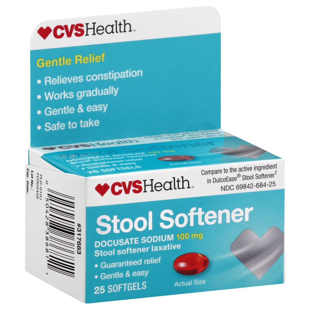 CVS Pharmacy 100 Mg Stool Softener Softgels