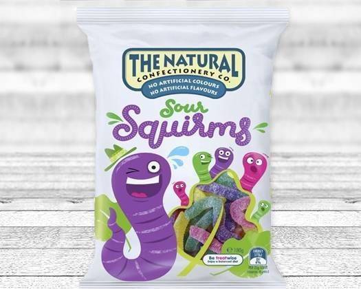 The Natural Confectionery Co. Sour Squirms 180g