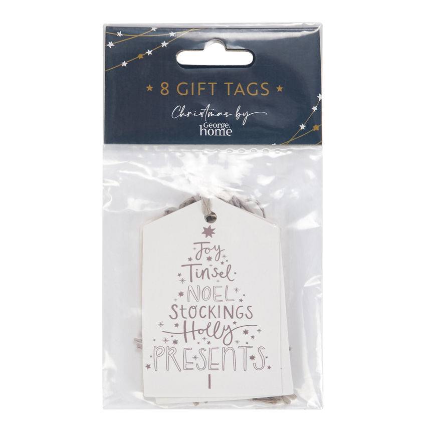 George Home Christmas Text Gift Tags (8 pack)