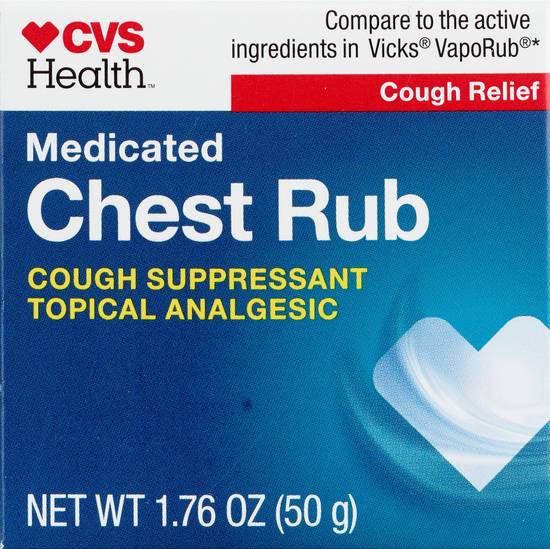CVS Health Medicated Chest Rub Cough Suppressant, 1.76 OZ