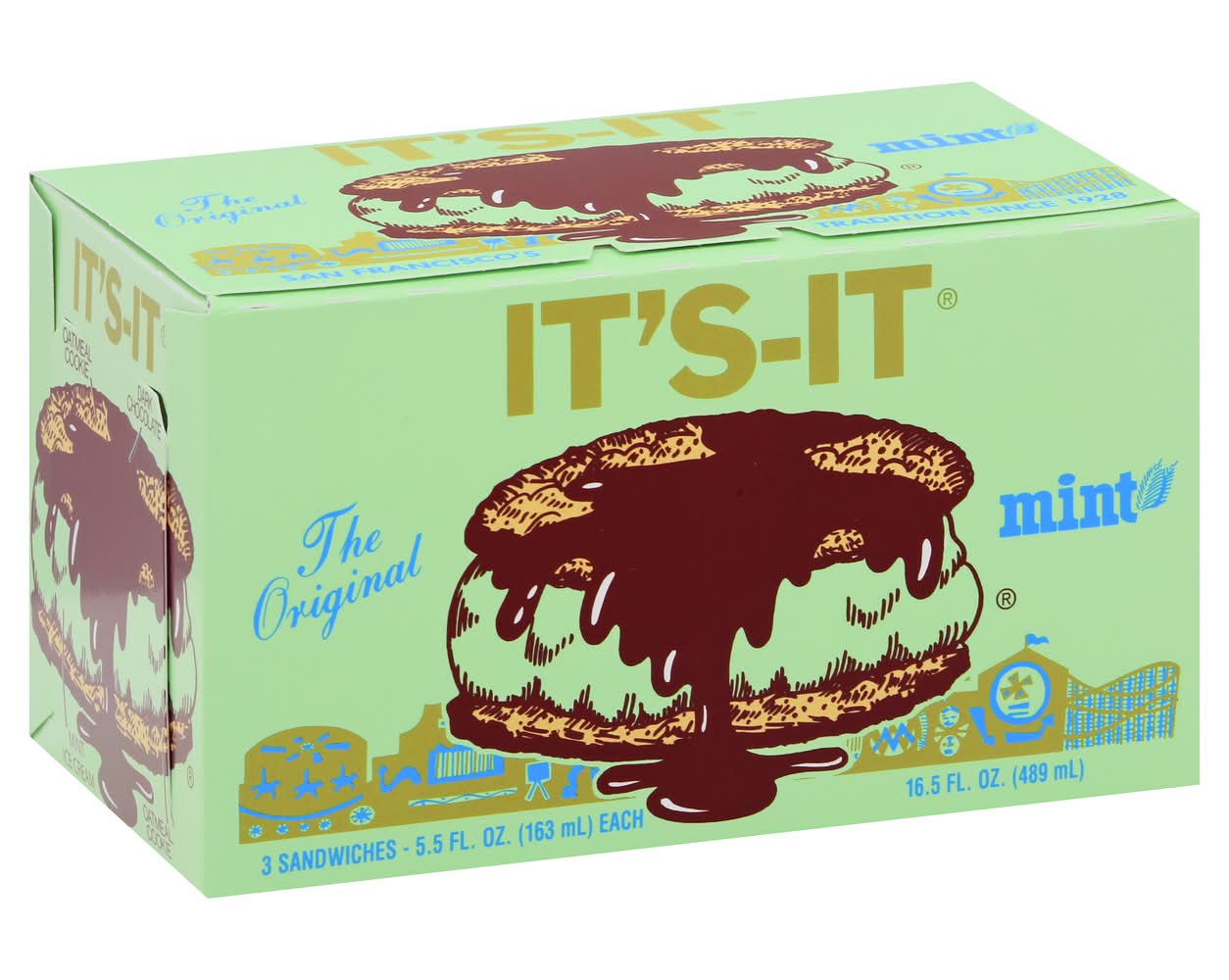 It's-It Original Mint Ice Cream Sandwiches (16.5 fl oz)