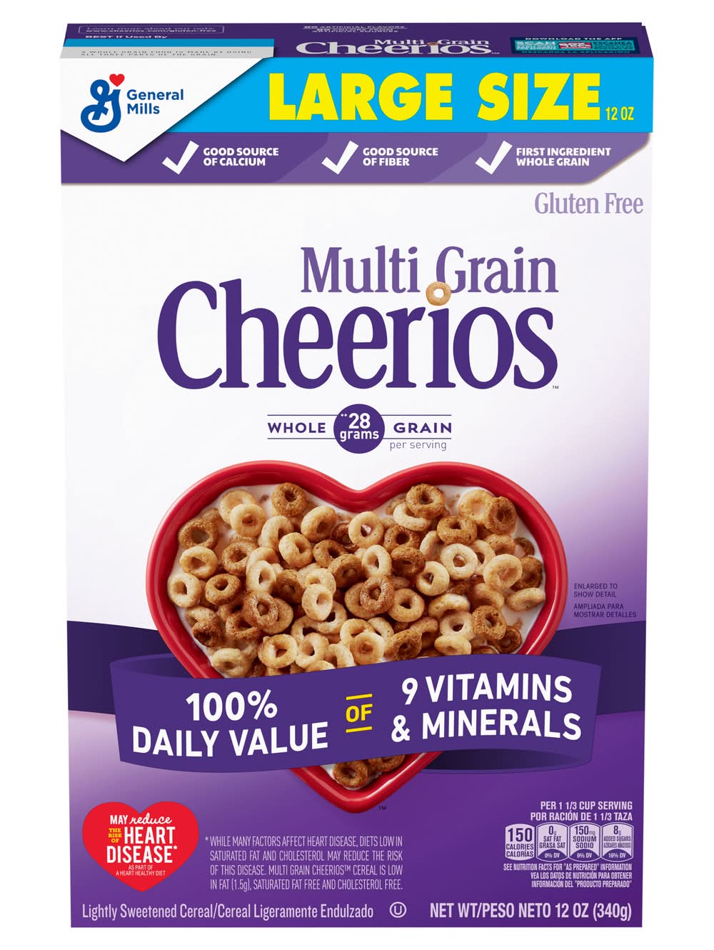 Cheerios Large Size Multi Grain Lightly Sweetened Cereal (12 oz)