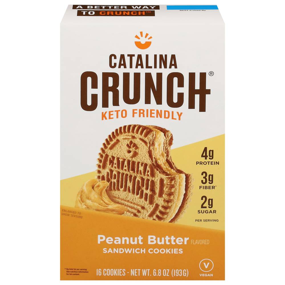 Catalina Crunch Keto Friendly Sandwich Cookies (peanut butter)