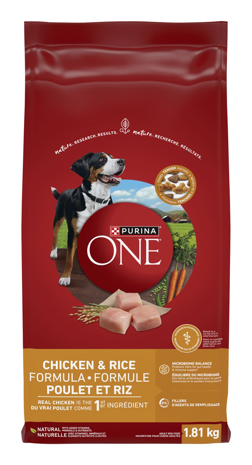 Purina one naturelle nourriture sèche pour chiens - natural dry dog food (adulte/poulet & riz)