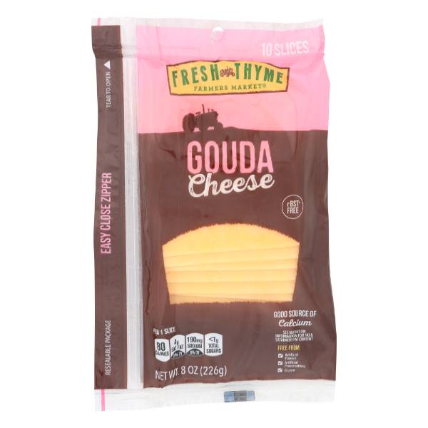 Fresh Thyme Gouda Cheese Slices (8 oz, 10 ct)