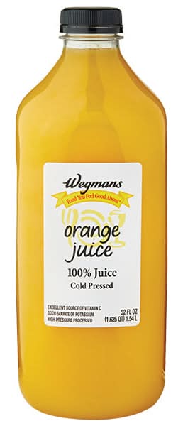 Wegmans Orange Juice, 100% Juice, Cold Pressed