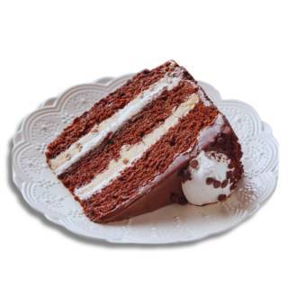 Tranche de gâteau à la pâte à biscuits et à la guimauve / Marshmallow Cookie Dough Cake Slice