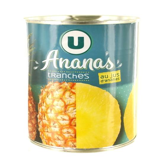 Les Produits U - U ananas tranches (10 pièces)