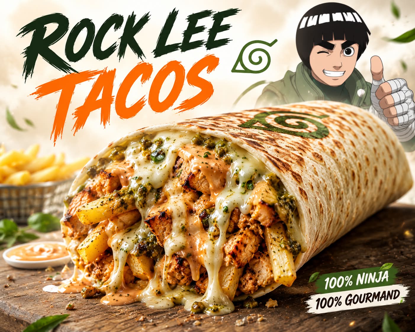 Rock Lee Tacos Épicé 🥊🔥 (Tacos XL)