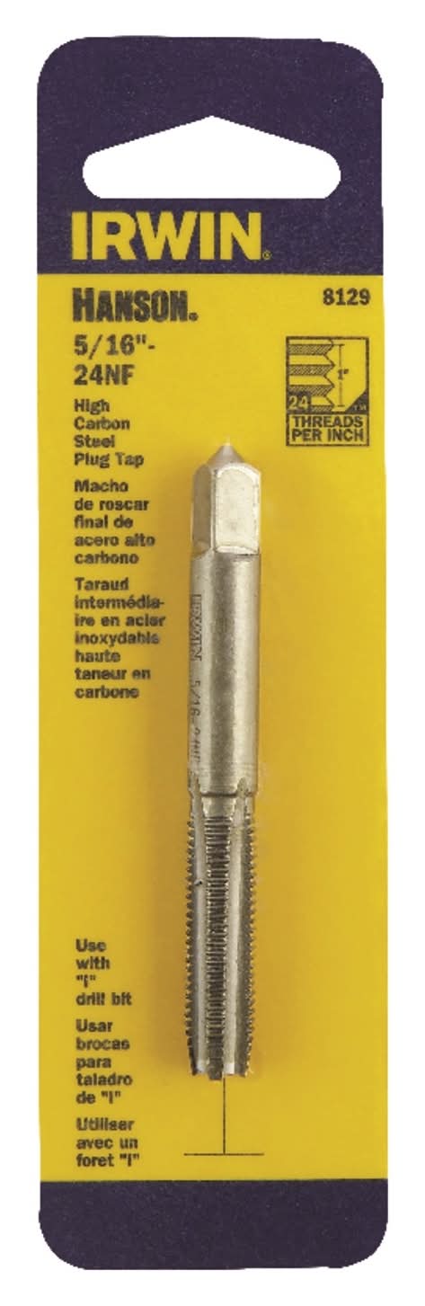 IRWIN Hanson High Carbon Steel Sae Fraction Tap 5/16 In. 1 Pc