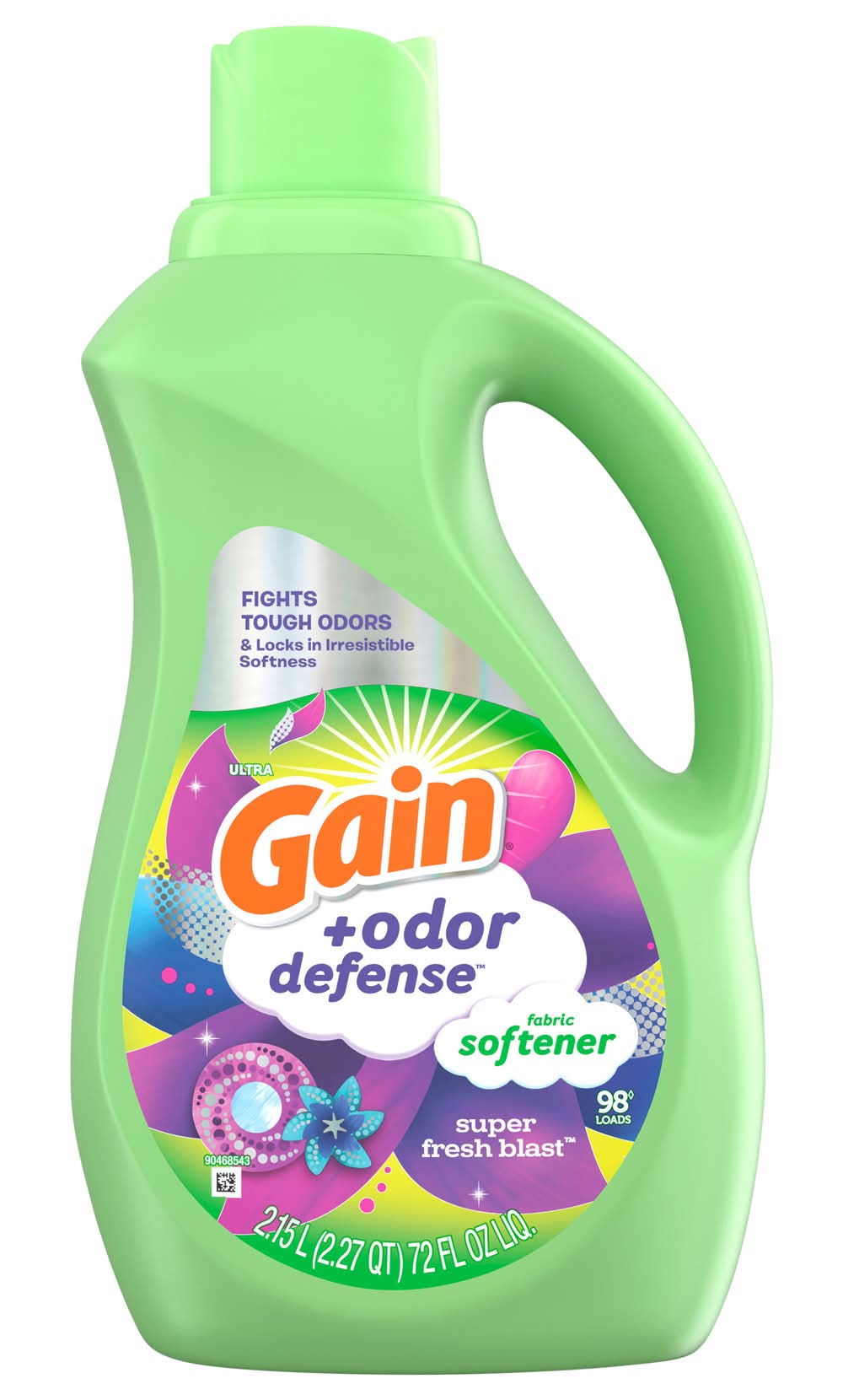 Gain Odor Defense Fabric Softener, Super Fresh Blast (72 oz)