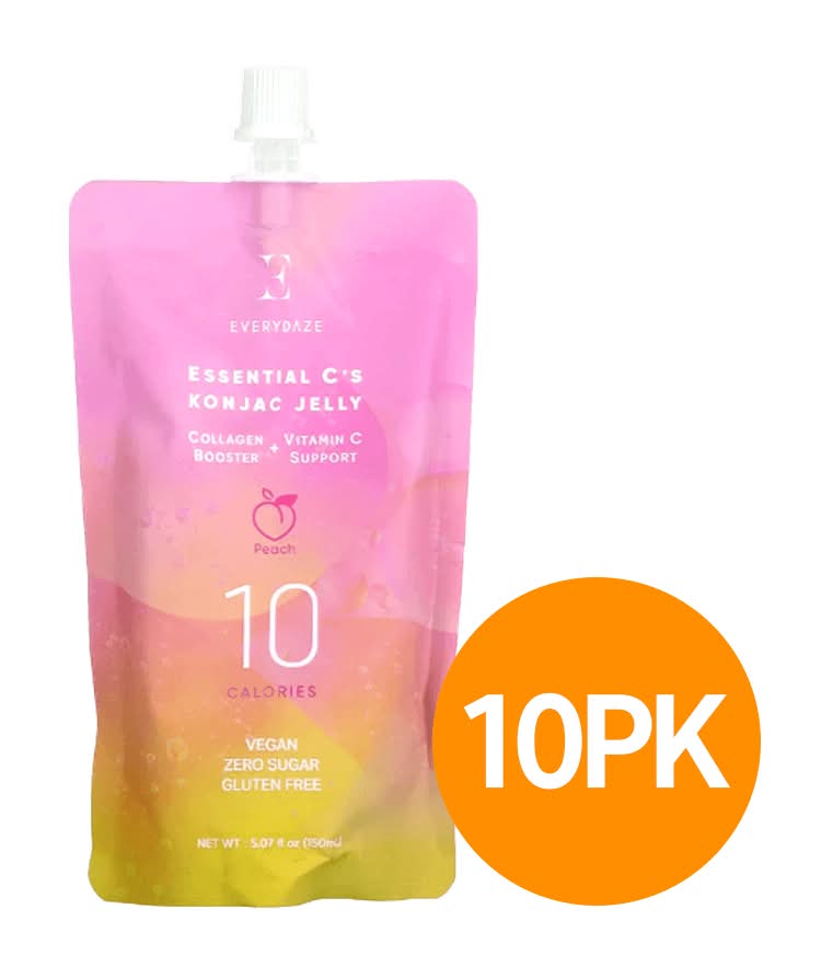 Everydaze Essential C's Konjac Jelly, Peach (5.07 oz, 10 ct)