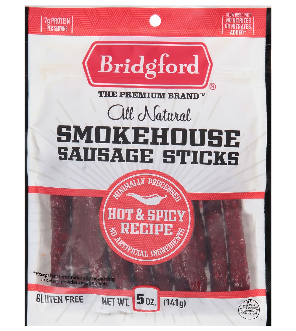 Bridgford Hot & Spicy Recipe Smokehouse Sausage Sticks (5 oz)