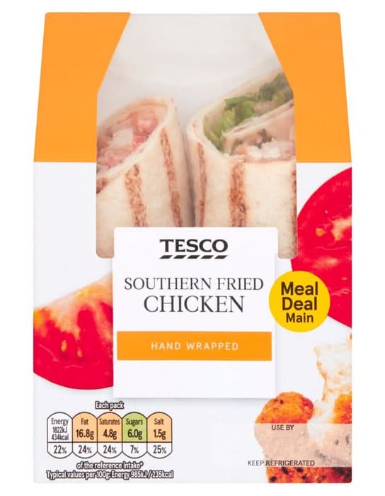 Tesco Southern Fried Chicken Wrap (394393)