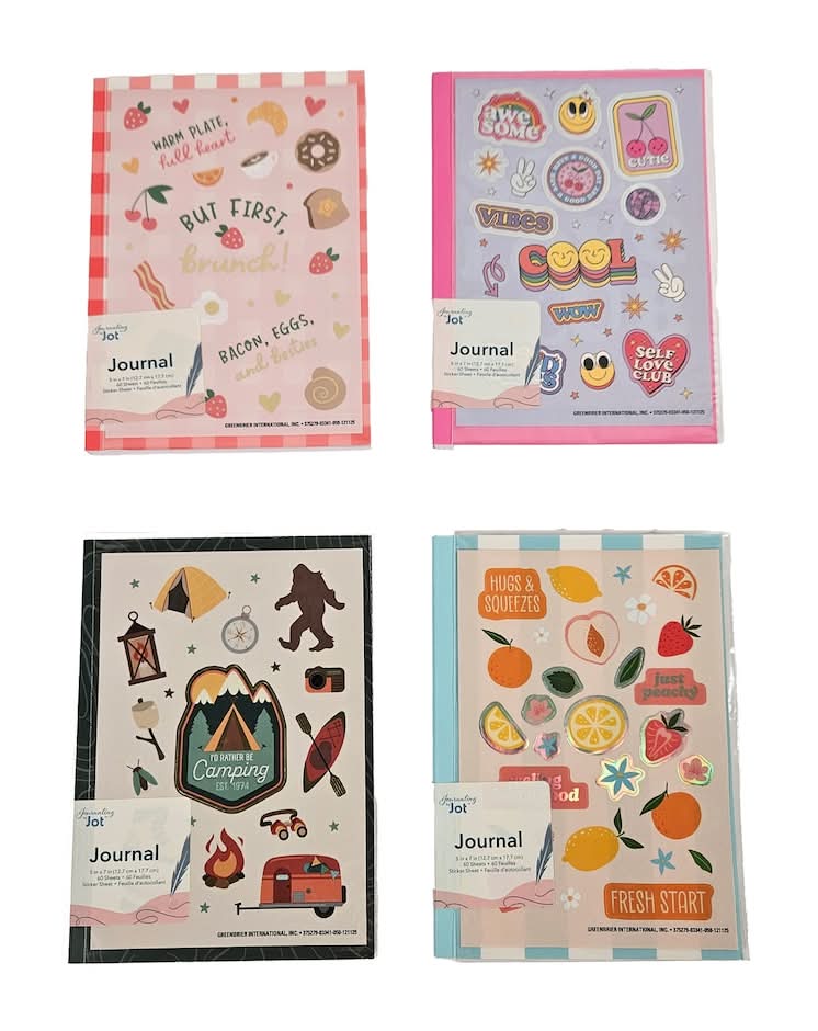 Jot Journal With Stickers, Assorted Designs, 1-ct.