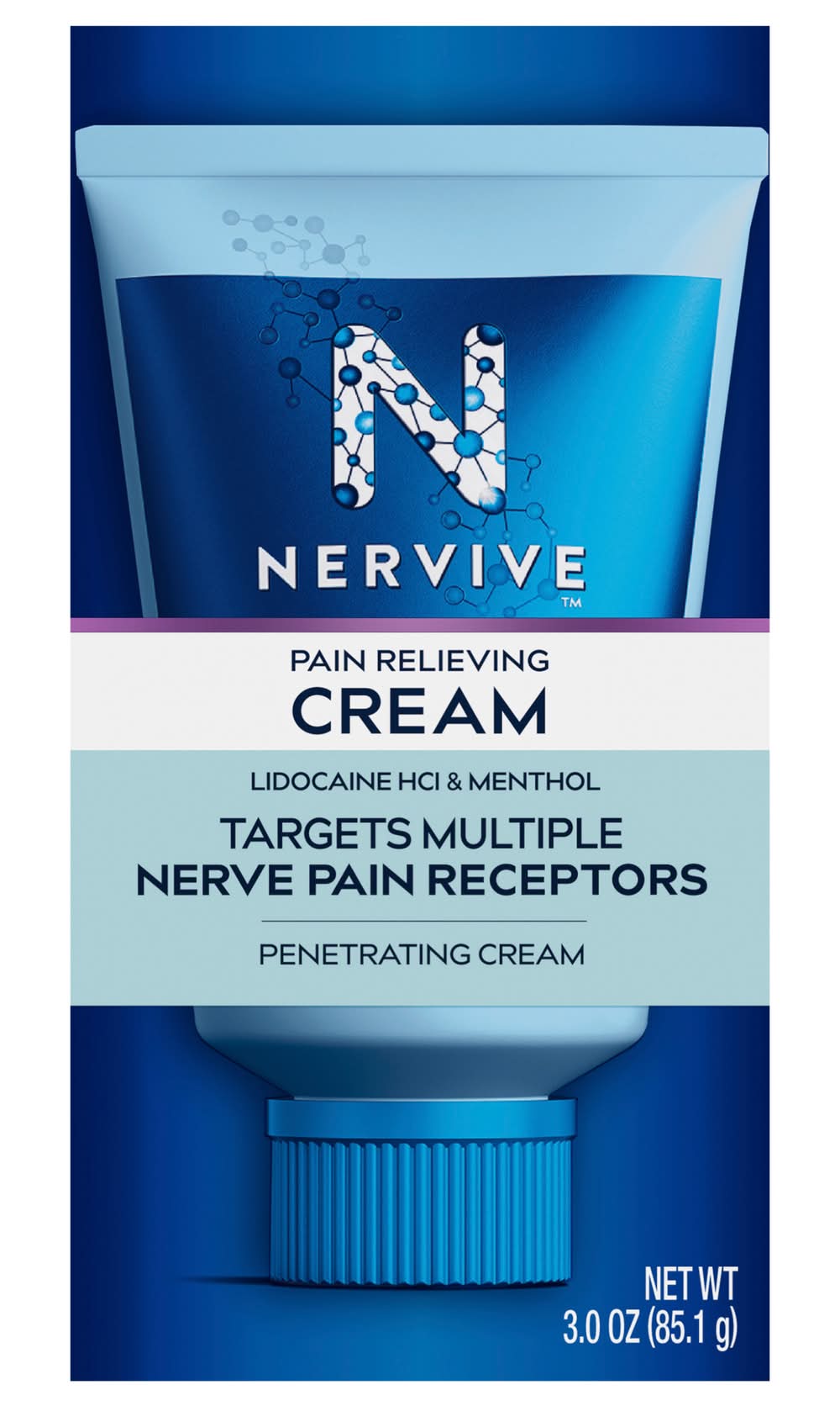 Nervive Nerve Care, Pain Relieving Cream, Max Strength (3 oz)