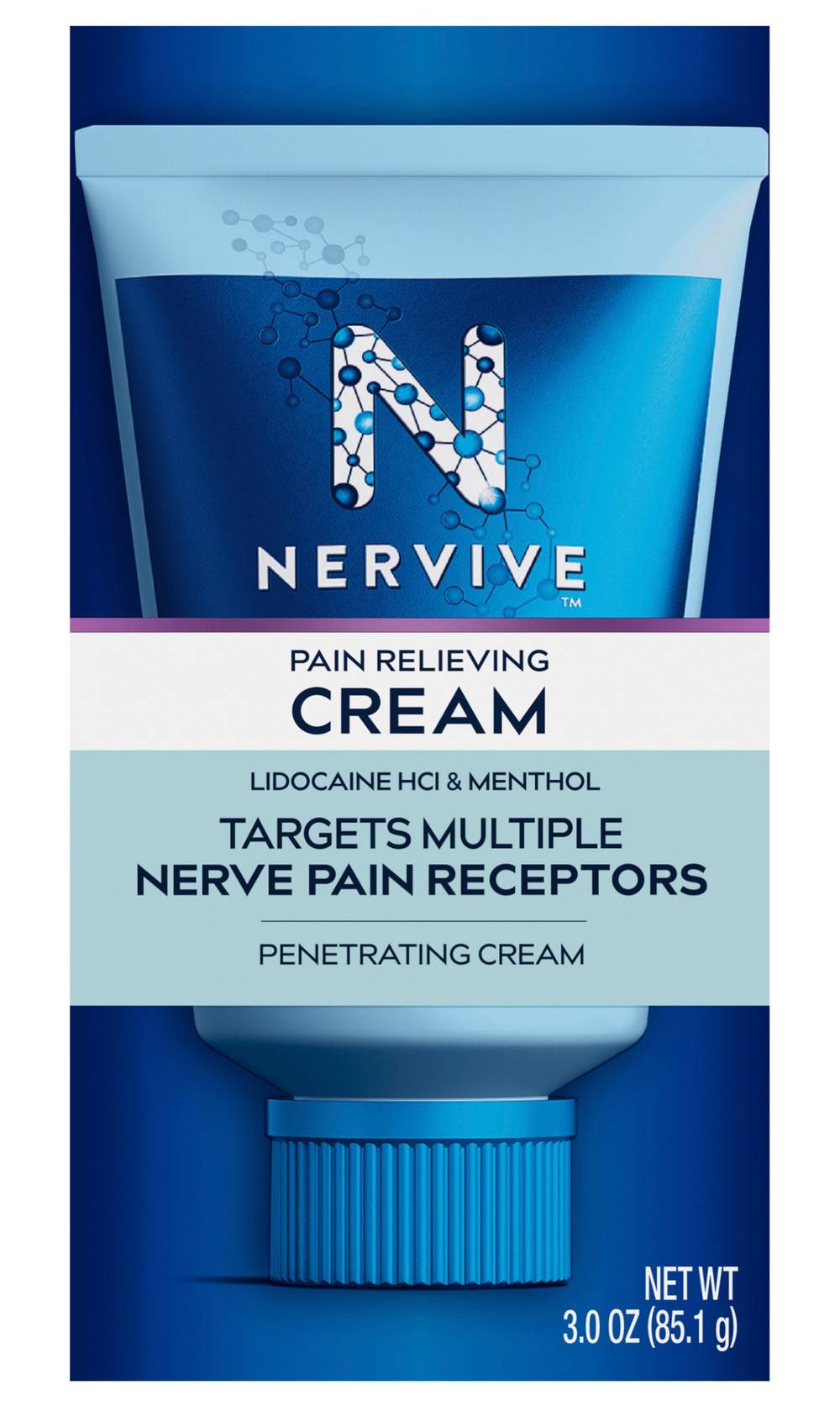 Nervive Nerve Care, Pain Relieving Cream, Max Strength (3 oz)