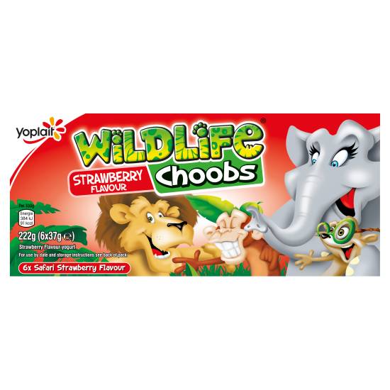 Wildlife Strawberry, Yoplait Choobs Yogurt Tubes (6 pack)