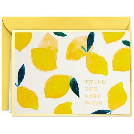 Hallmark Blank Thank-You Notes (lemons)