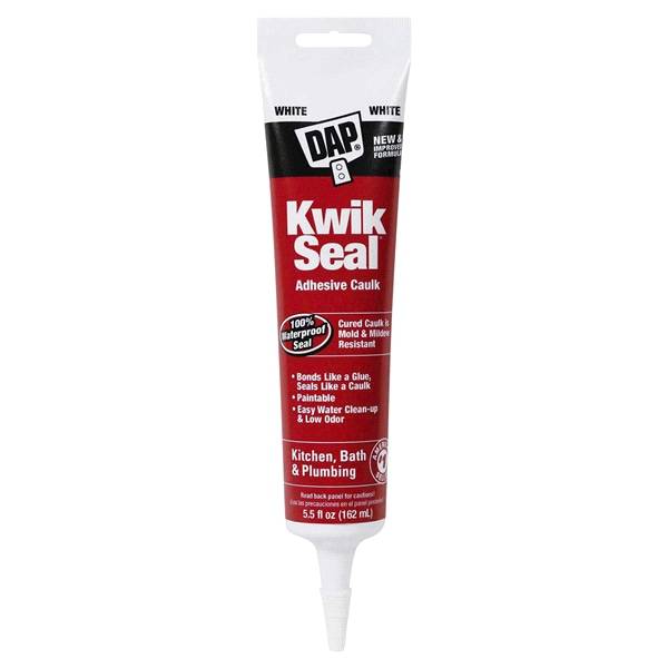 Dap Kwik Seal Tub & Tile Adhesive Caulk White (5.5 oz)