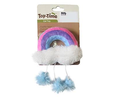 Rainbow & Clouds Plush Cat Toy