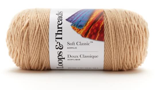 Loops & Threads Soft Classic Solid Yarn, Taupe