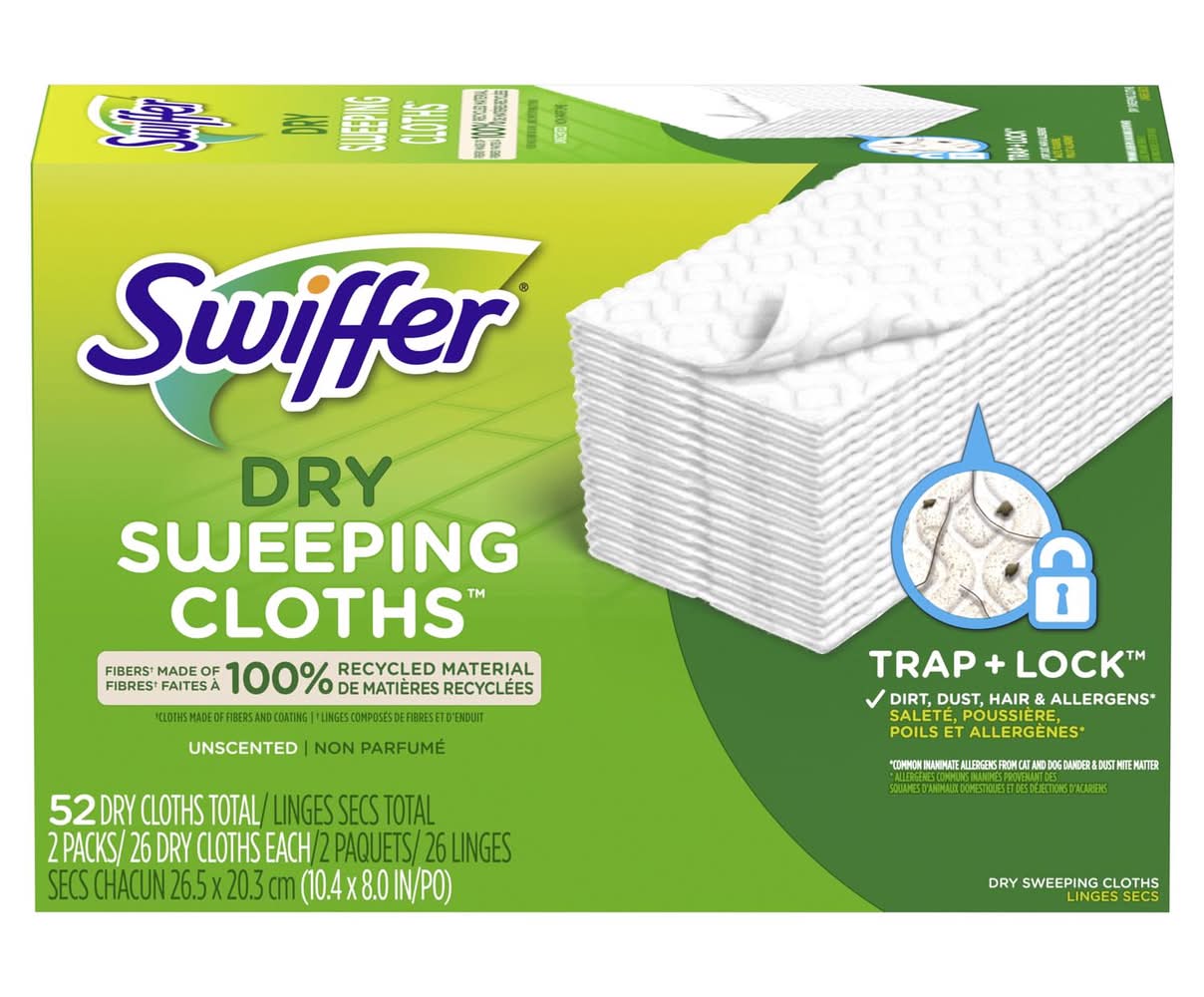 Swiffer Sweeper 5.4 In. Dry Microfiber Dust Mop Refill 52 Pk
