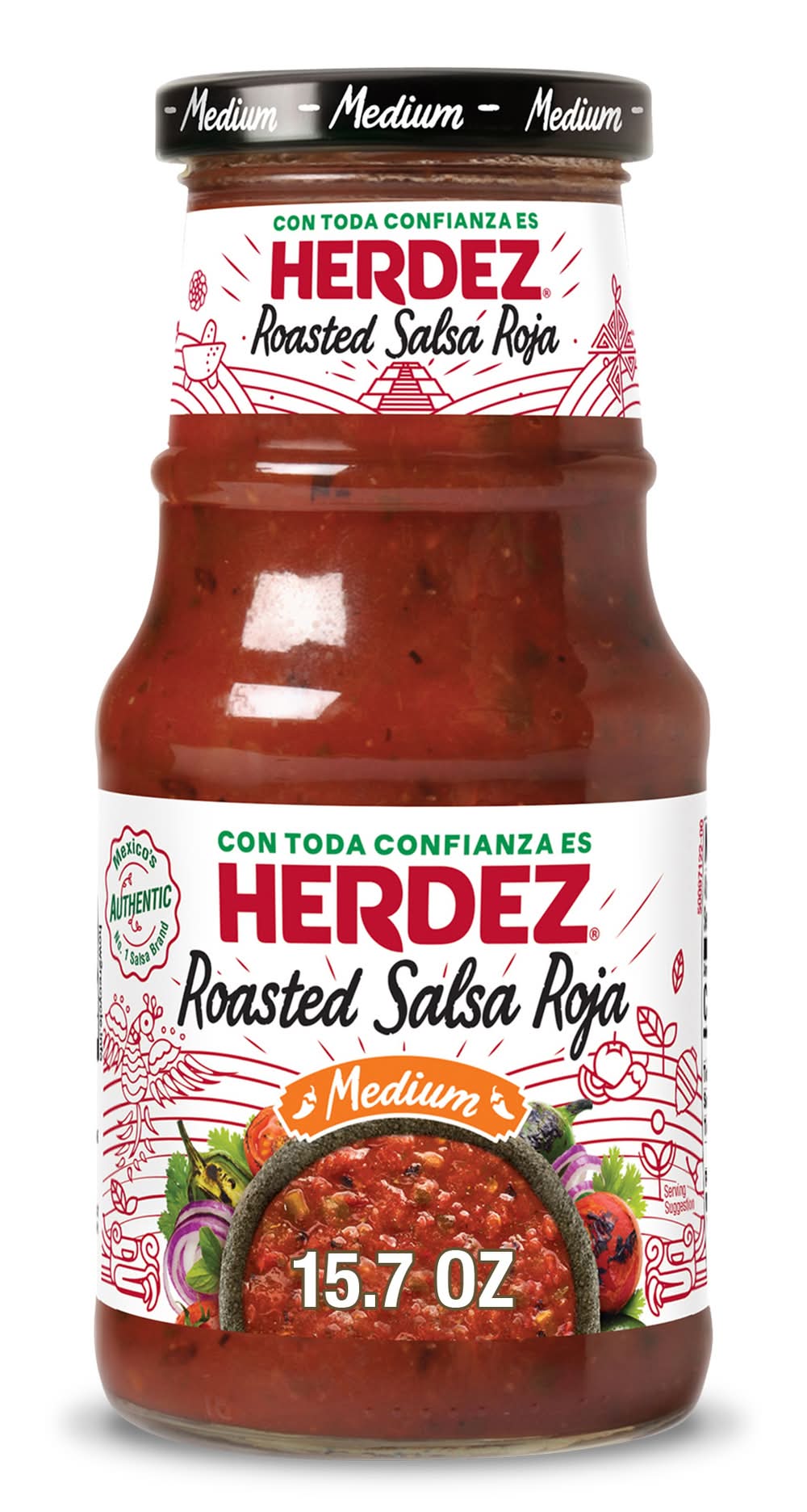 Herdez Medium Roasted Salsa Roja (15.7 oz)
