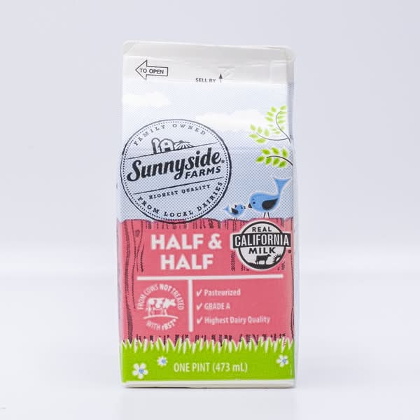 Sunnyside Farms Half & Half Milk (16 oz)